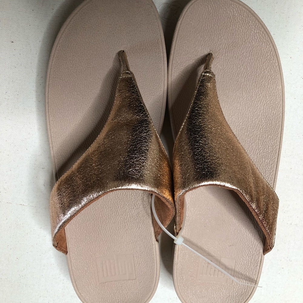 New Fitflop Rose Gold Flip Flops Thong Sandals